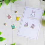 大人かわいいうさぎのピアス・イヤリング【春カラー】