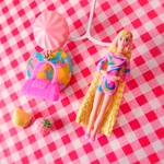 👗レトロおにんぎょ耳飾り👠ロングヘア♡ピアス／イヤリング