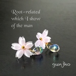 春  シンプル桜ドロップピアス