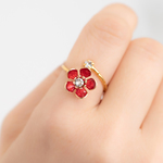 ぽってり梅の花　リング