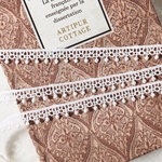 ＊再入荷＊2m 繊細 ぶつぶつ ケミカルレース ブレード 白 BK200207 ハンドメイド 手芸 素材 材料 DIY