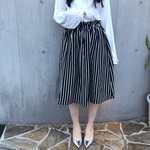 【STRIPED SKIRT】color:black