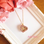 ntks様専用ページ💎✨スワロフスキー✨ハート♡ロケットジュエルネックレス✨グルーデコ　ゴールド
