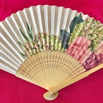 白地紙扇子✨紫陽花の扇子[送料込み]