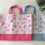 【オーダー品】かわいいリボンのレッスンバッグ  2点セット