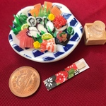 今夜は日本酒で！ミニチュアお刺身盛り合わせ　日本酒セット