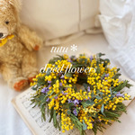 ミモザとユーカリのリース～直径約20cm