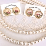 再販flower×gold designリングピアス／イヤリング/ノンホールピアス