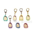 【再販×3】シナモン文鳥 プラ板キーホルダー＆ブローチ 鳥 3313-3319