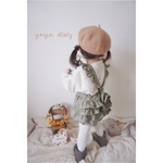 new color♡オリーブ色　　かぼちゃパンツサロペット　フリフリ