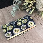 ミナペルホネン  がま口長財布　pathネイビー