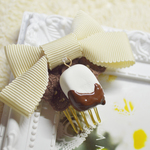 チョコフォンデュマシュマロ・リボンミニコーム・キナリ×白×チョコ