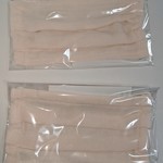 ＜送料無料＞ガーゼマスク　2枚セット⑰　大人用大きめ（サーモンピンク）