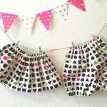 幾何学もよう スカート&かぼちゃパンツ  80cm