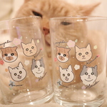 うちの子 イラスト クリアグラス │コップ 犬 猫