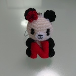 【T様オーダー品】イニシャルＮのパンダさん　ストラップ