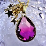 グラデーションガラスのしゃらしゃら星ネックレス