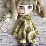 1387 薔薇と蝶々 ロップイヤーコーデ A Blythe ブライス アウトフィット