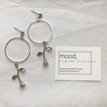 silver rose and  hoop pierce / earring   シルバーピアス