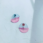 clear plates earring #1