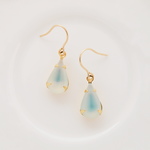 14kgf Vintage Aqua Rhinestoneピアス