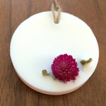 aroma soy sachet＊アロマソイサシェ＊ピンクボーダー＊千日紅