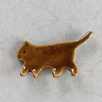 《送料無料》陶の箸置き【茶猫①】