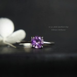 sv925 /February birthstone/ amethyst ring 