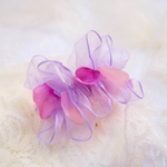 春めく♪チュールフリルの花びらポニーフック 