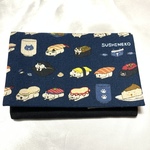ふたつきポケットティッシュケース 寿司猫🍣🐱　ネイビー