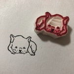 フレンチブルドッグ　消しゴムはんこ