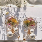 ドライフラワー 水中花 ピアス / イヤリング ♡wai♡