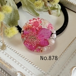 No.878　レジンヘアゴム❁紫陽花❁押し花