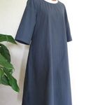 シンプルフレアワンピース（紺色）