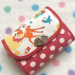 レトロ❤︎ バンビと水玉の小財布　Sファスナー