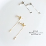 new▷swarovski crystalpearl×clearcatch　ピアス/ノンホールイヤリング＊受注製作＊C2
