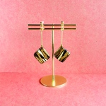 木製ノンホールピアス＊ウッドバーニング＊