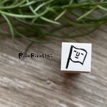 【旗、旗当番、フラグ】スケジュールはんこ＊10mm角＊ラバースタンプ＊R415