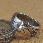 USAウォーキングリバティ銀貨　コインリング オーダーメイド