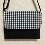 【airi0420様 オーダーページです】ギンガムチェック(黒)    ポシェット キッズ      