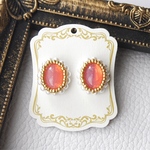 さくら色の一粒イヤリング／ピアス