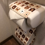 くまさんの顔のトイレットペーパーホルダー