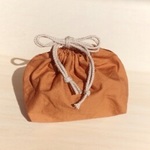 キャンバスランチ巾着（キャメル）