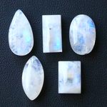 天然石＊レインボームーンストーン　カボション　ルース　37.6 ct　5個