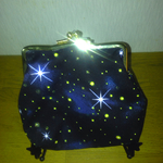 【送料無料】宇宙！星柄☆がま口ポーチ