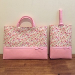 《pyaーchan様オーダー品》花柄×ふんわりさくら色　セット【入園・入学】