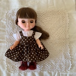 ソランちゃんのお洋服☆ 白いトップスと水玉のキャミワンピ