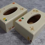 ミニティッシュボックス　「ちびウサギときのこ」