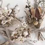 garland: wild flower brown ミニブーケ ガーランド  フラワー スワッグ  ドライフラワー