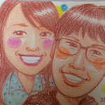 クーピーで優しく☆似顔絵ポストカード2名様用